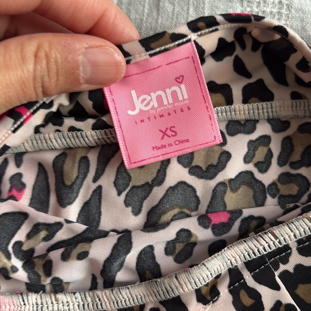 Leopard Print Nightgown with Pink Accents - Picture 3 of 3